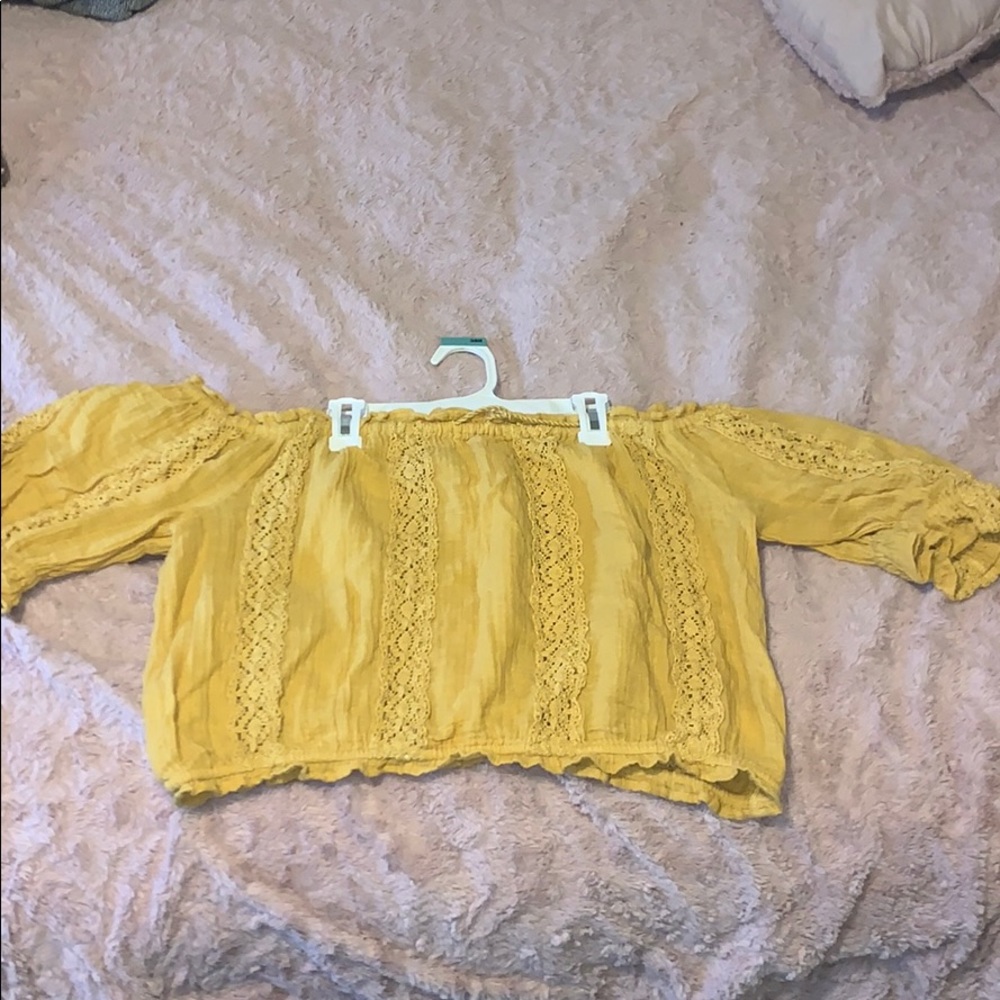 American Eagle Off-the-Shoulder Crop Top